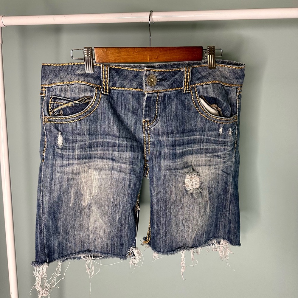 Almost Famous Premium Distressed Denim Cut Off Shorts Size 11